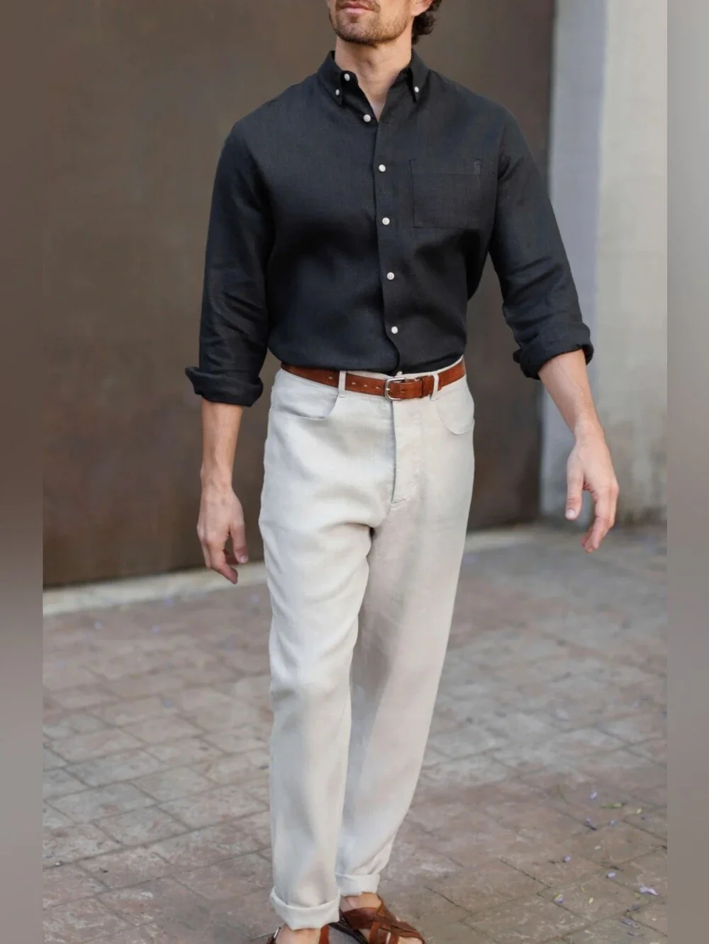 Alex Crane Cham Linen Pants Size 34